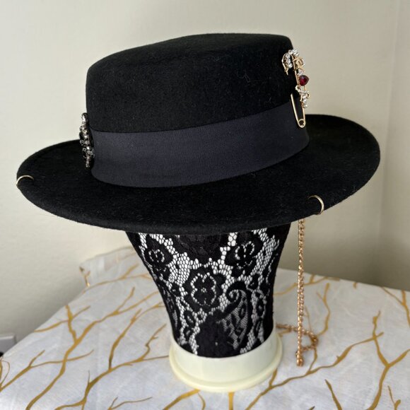 Black Boater Hat main image 10
